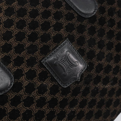 Celine Vintage Macadam Handbag C Macadam Suede, BLACK, SUEDE, Handbag