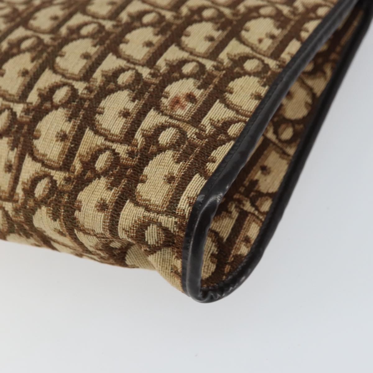 Christian Dior Vintage Trotter Shoulder Bag Canvas, BEIGE, CANVAS, Shoulder bag