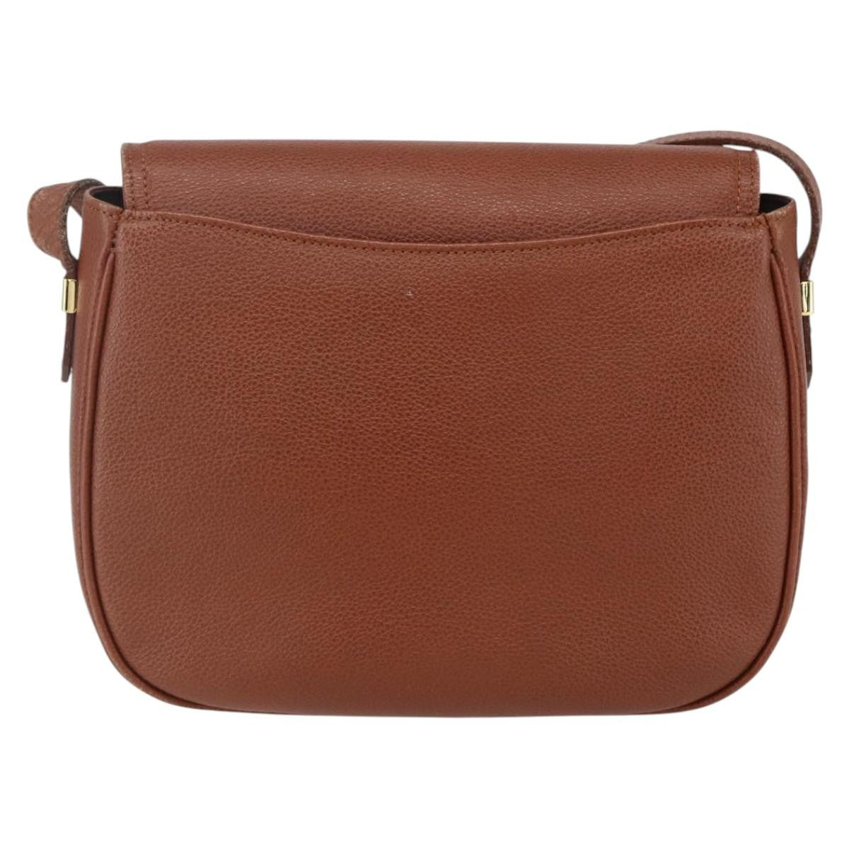 Saint Laurent Vintage Shoulder Bag Leather, BROWN, LEATHER, Shoulder bag