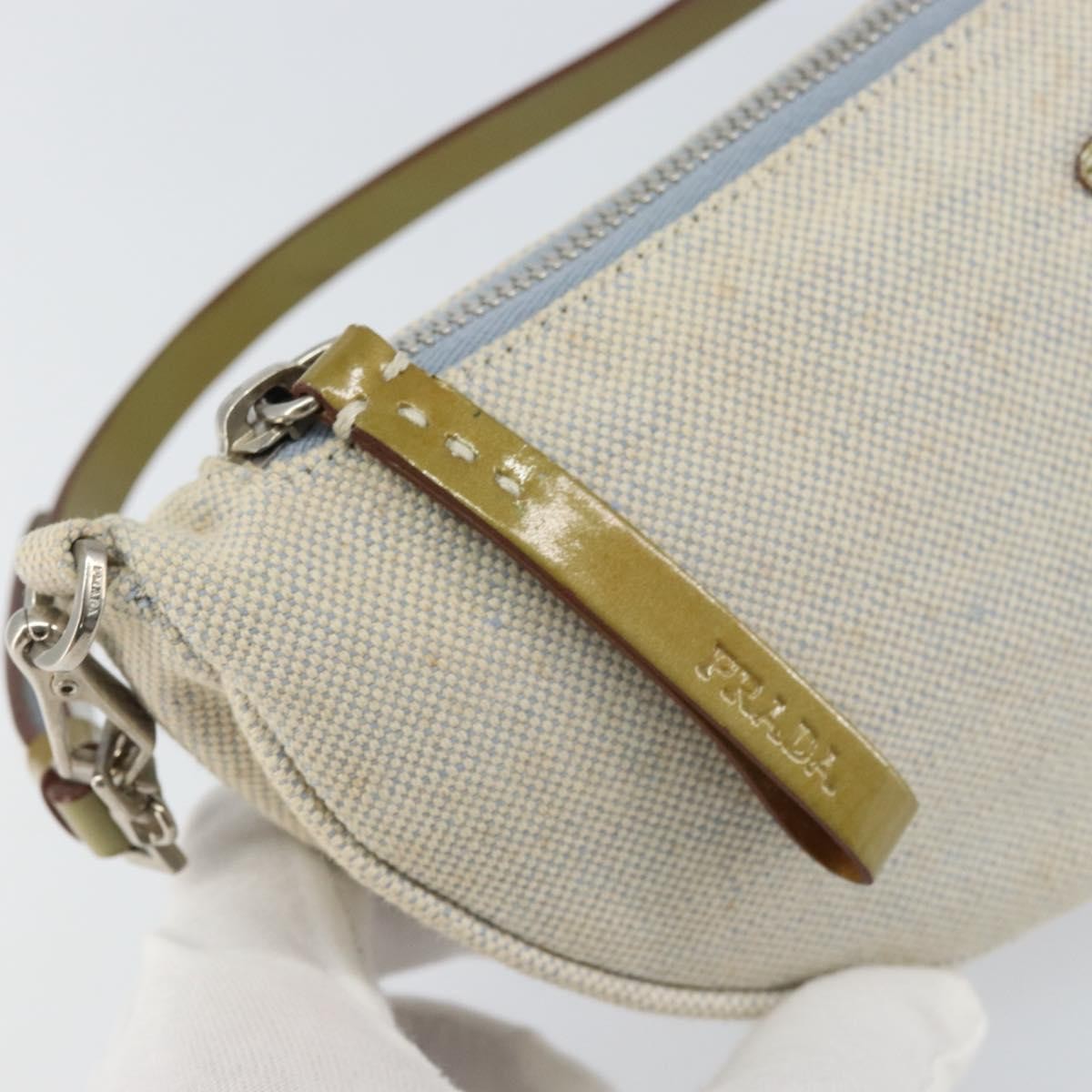 Prada Vintage Pouch Canvas, GRAY, CANVAS, Clutche & pouche