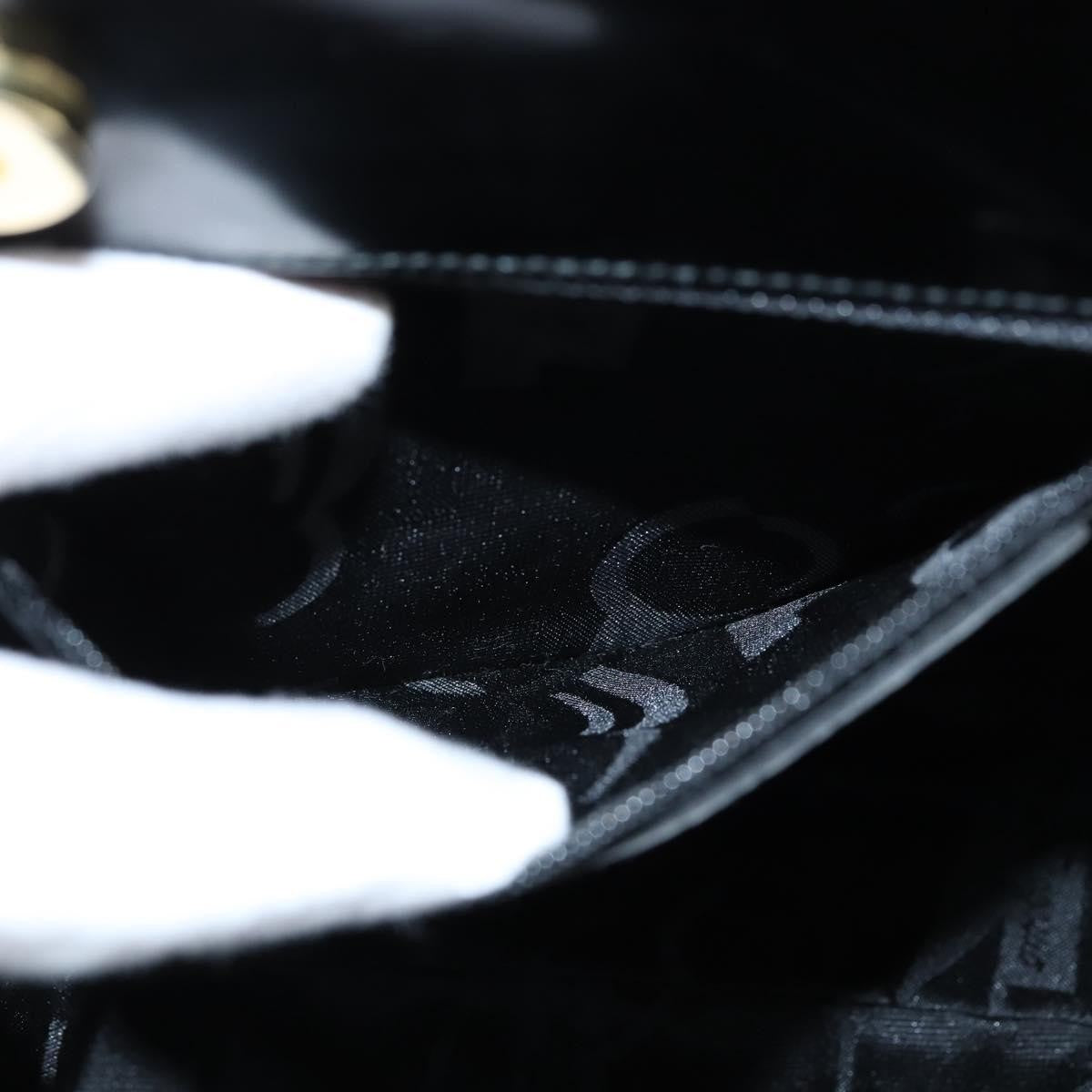 Salvatore Ferragamo Gancini handbag Patent leather, BLACK, PATENT_LEATHER, Handbag