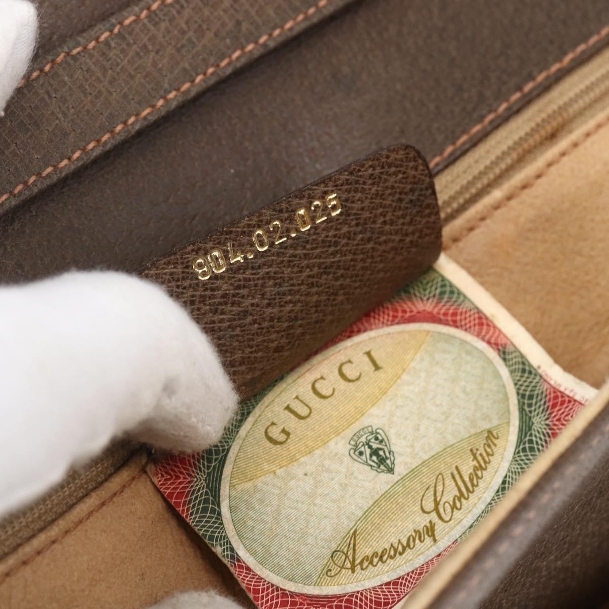 Gucci Vintage Shoulder Bag GG Canvas and Leather, BEIGE, CANVAS, Shoulder bag