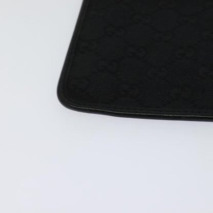 Gucci Vintage Flat Messenger Bag GG Canvas, BLACK, CANVAS, Shoulder bag