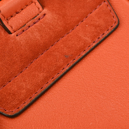 Chloe Faye Backpack Leather and Suede, ORANGE, SUEDE, Backpack