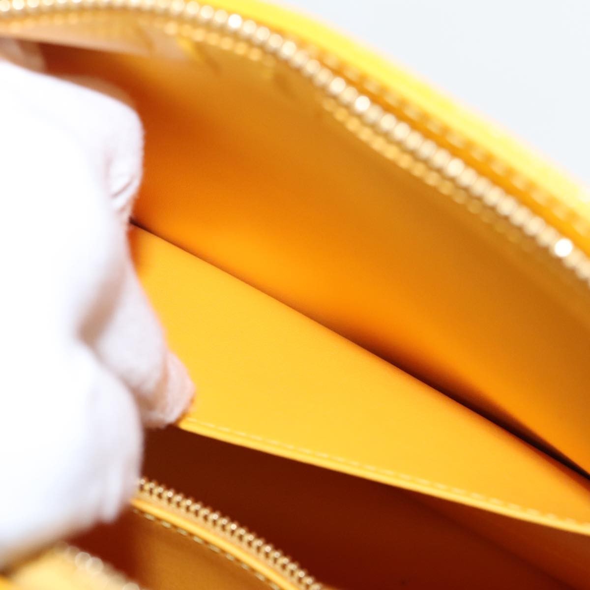 Louis Vuitton Houston Handbag Monogram Vernis, YELLOW, PATENT_LEATHER, Handbag