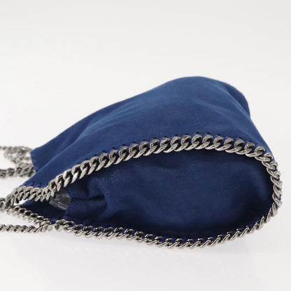 Stella McCartney Falabella Fold Over Crossbody Bag Shaggy Deer, BLUE, POLYESTER, Shoulder bag