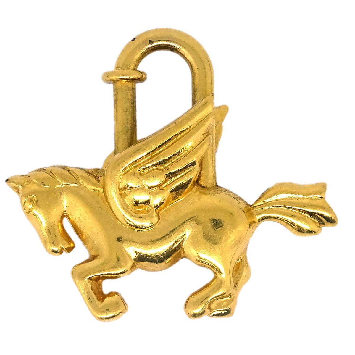 Hermes Pegasus Cadena Lock Charm Metal, GOLD, GOLD_PLATED, Charms and Keychains