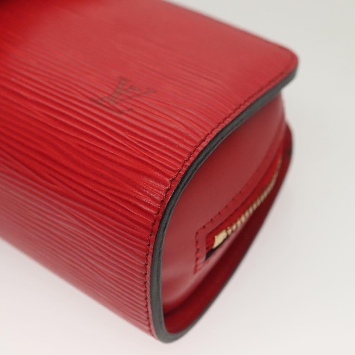 Louis Vuitton Dauphine Pochette Epi Leather, RED, LEATHER, Clutche & pouche