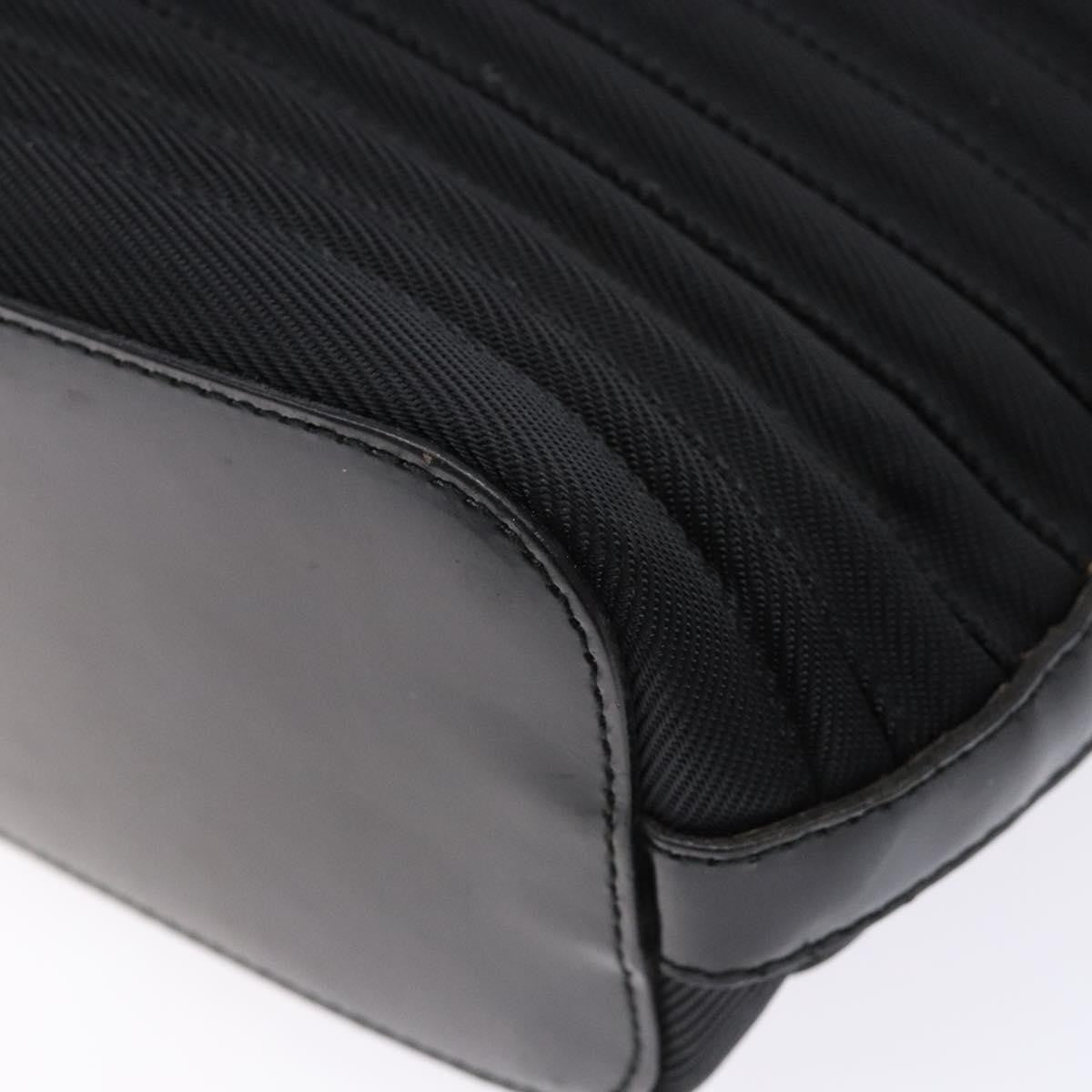 Gucci Vintage Bamboo Handle Bag Nylon, Black, Nylon, Handbag