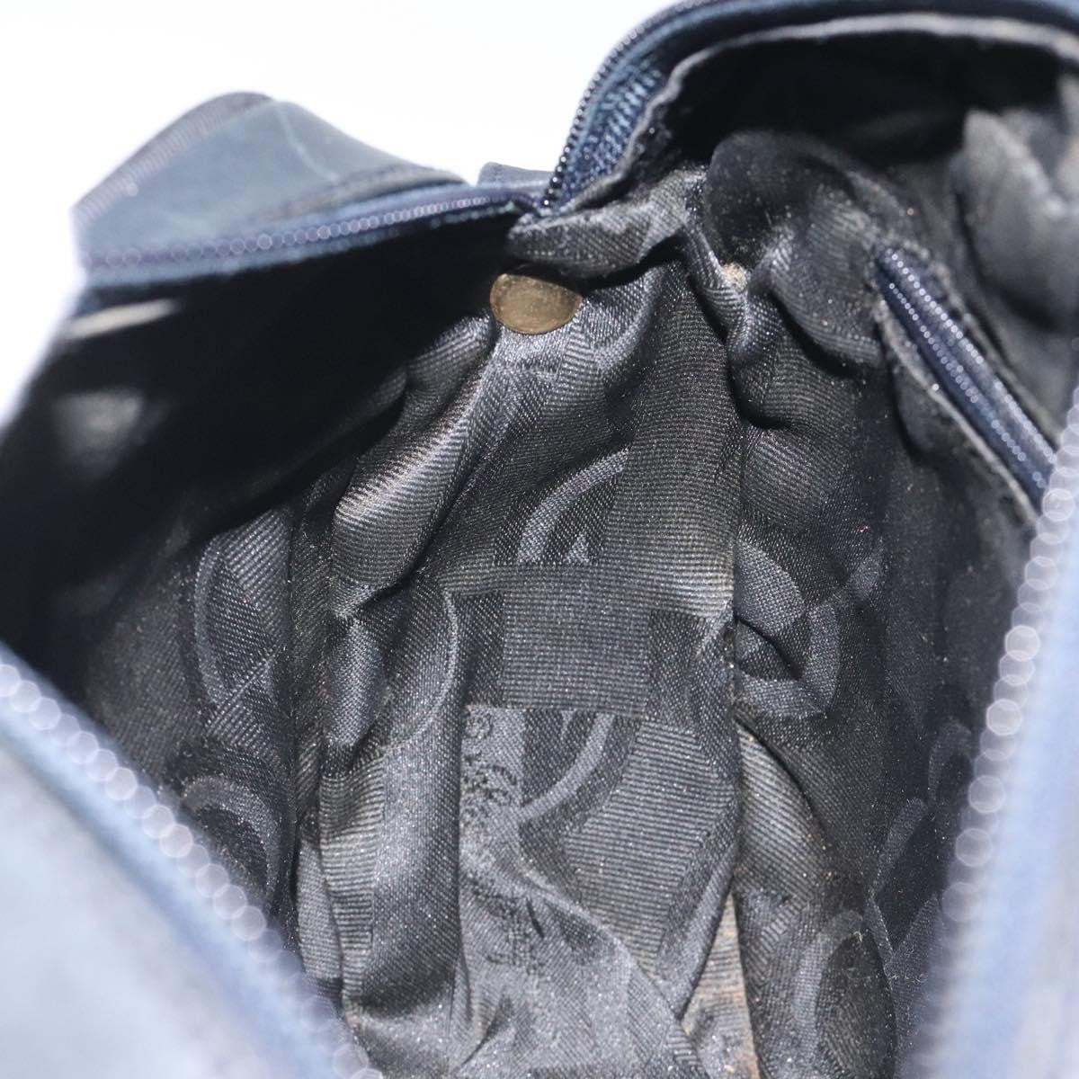 Salvatore Ferragamo Vala Shoulder Bag Leather, NAVY, LEATHER, Shoulder bag