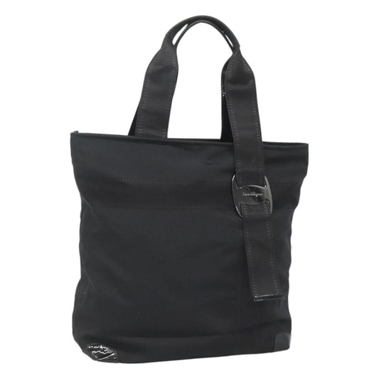 Salvatore Ferragamo Vala tote Canvas, BLACK, CANVAS, Tote bag