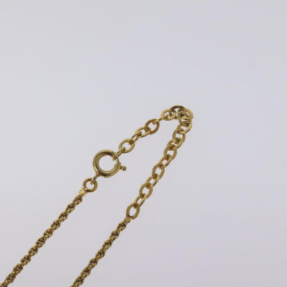 Christian Dior Vintage Logo Round Pendant Necklace Metal, GOLD, METAL, Necklace