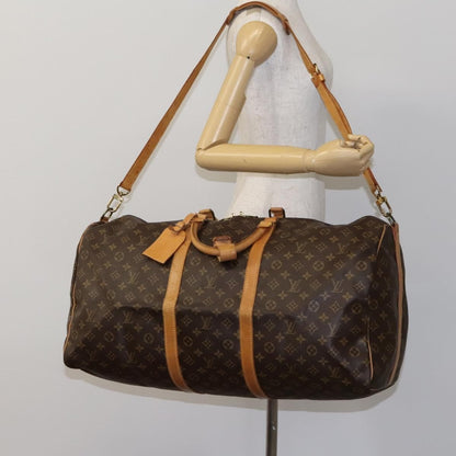 Louis Vuitton Keepall Bandouliere Bag Monogram Canvas, BROWN, CANVAS, Travel bag
