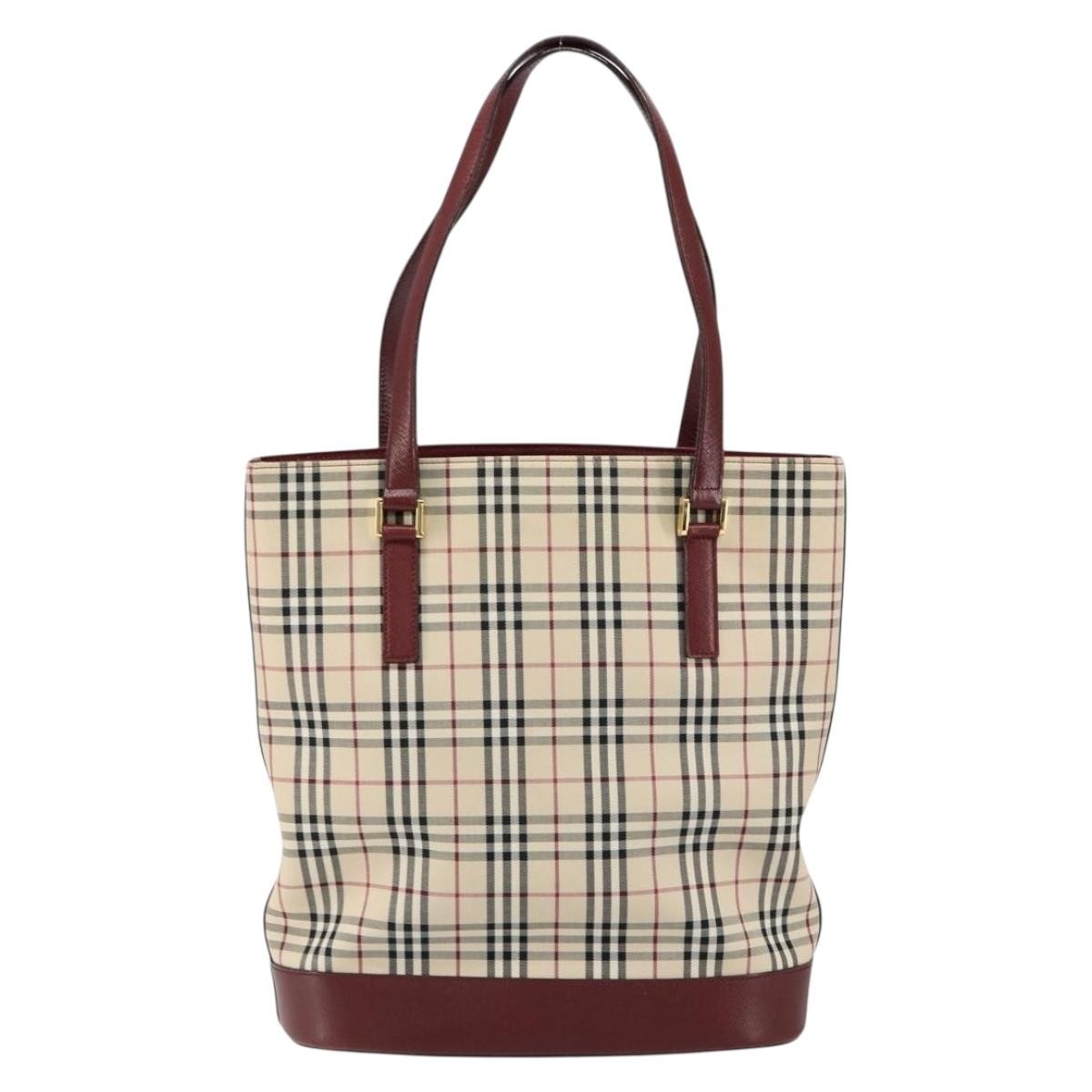 Burberry Nova Check Tote canvas check pattern, BEIGE, CANVAS, Tote bag