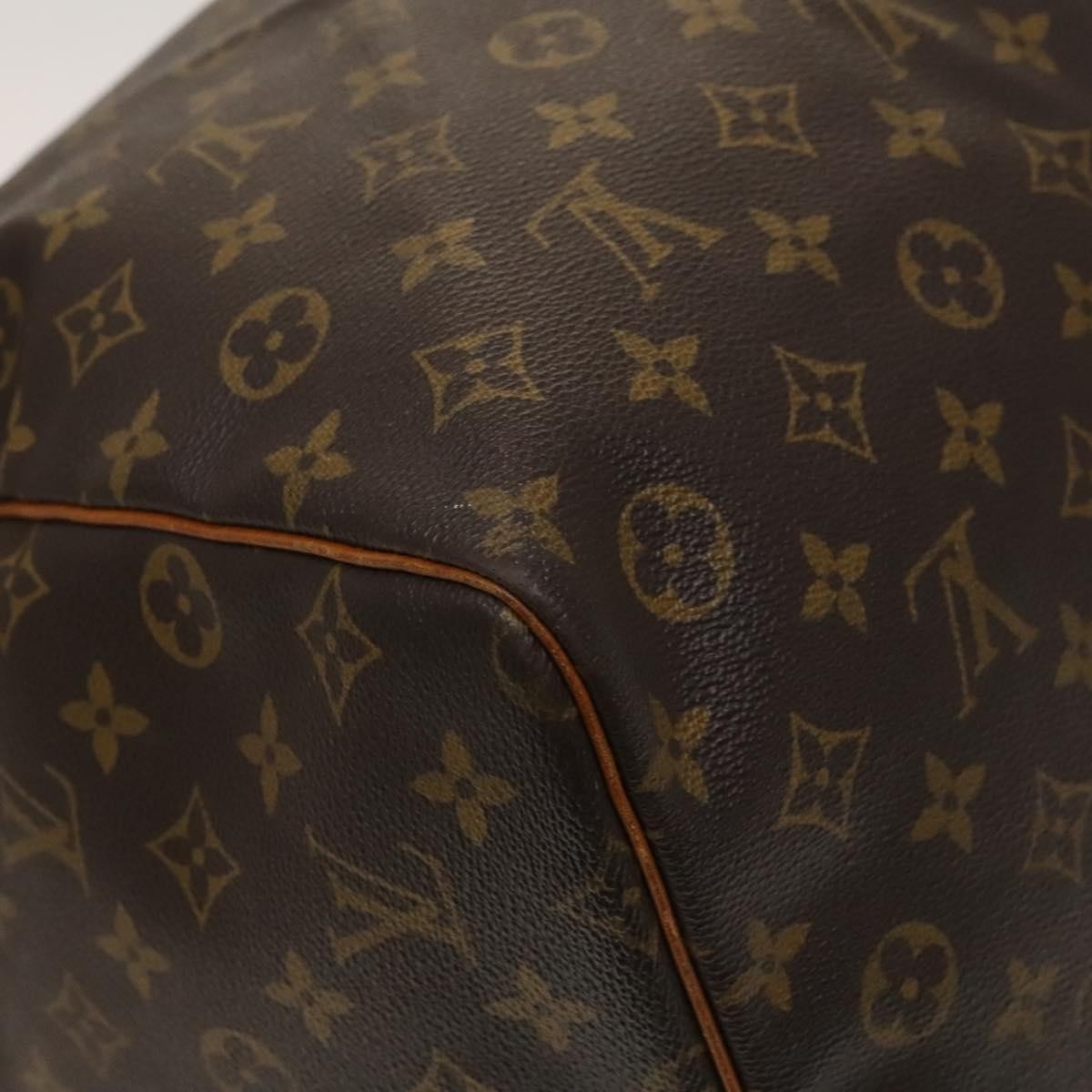 Louis Vuitton Keepall Bag Monogram Canvas, BROWN, CANVAS, Travel bag