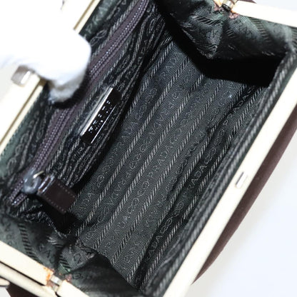 Prada Vintage Handbag Canvas, BROWN, CANVAS, Handbag