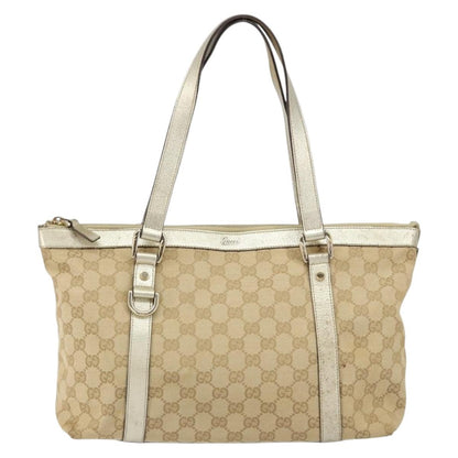 Gucci Abbey Tote GG Canvas, BEIGE, CANVAS, Tote bag