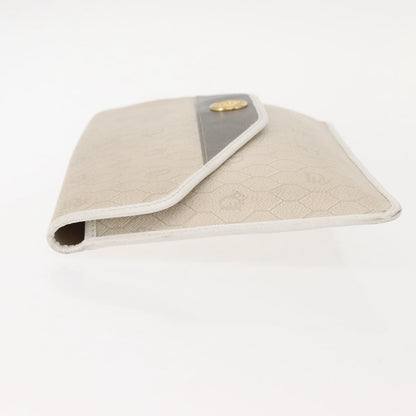 Christian Dior Vintage honeycomb clutch Canvas, WHITE, CANVAS, Clutche & pouche