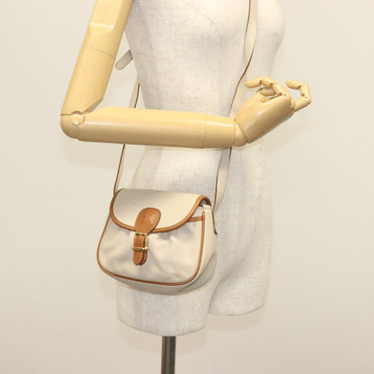 Celine Flap Shoulder Bag Leather, BEIGE, LEATHER, Shoulder bag