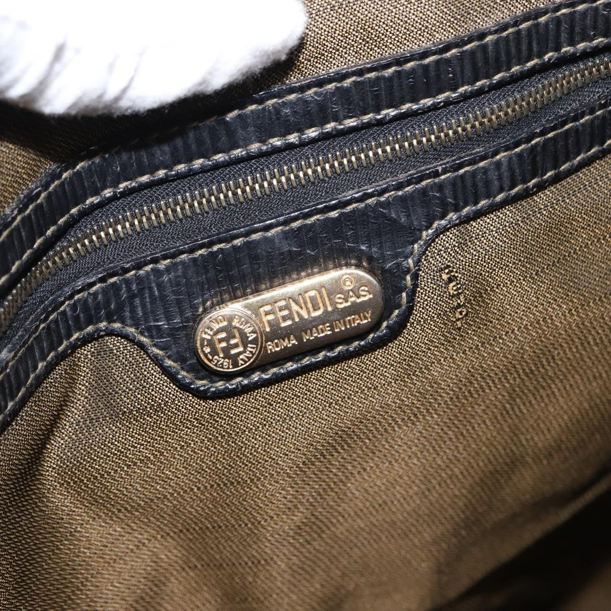 Fendi Zucca Tote bag Canvas, BLACK, CANVAS, Tote bag