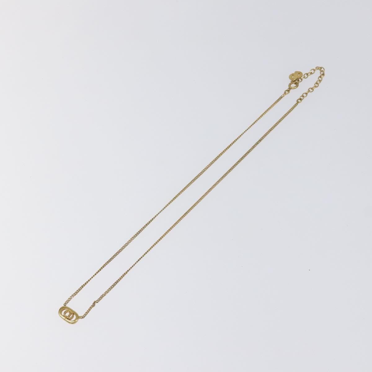 Christian Dior CD Pendant Necklace Metal, GOLD, METAL, Necklace