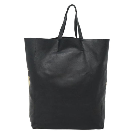 Celine Vertical Cabas Tote Printed Leather, BLACK, LEATHER, Tote bag