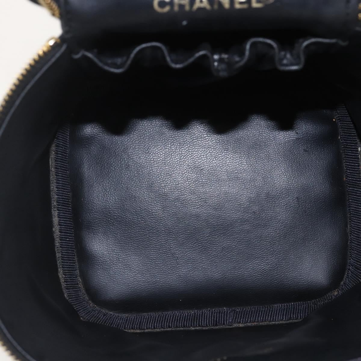 Chanel Vintage Timeless Cosmetic Case Caviar, BLACK, LEATHER, Clutche & pouche