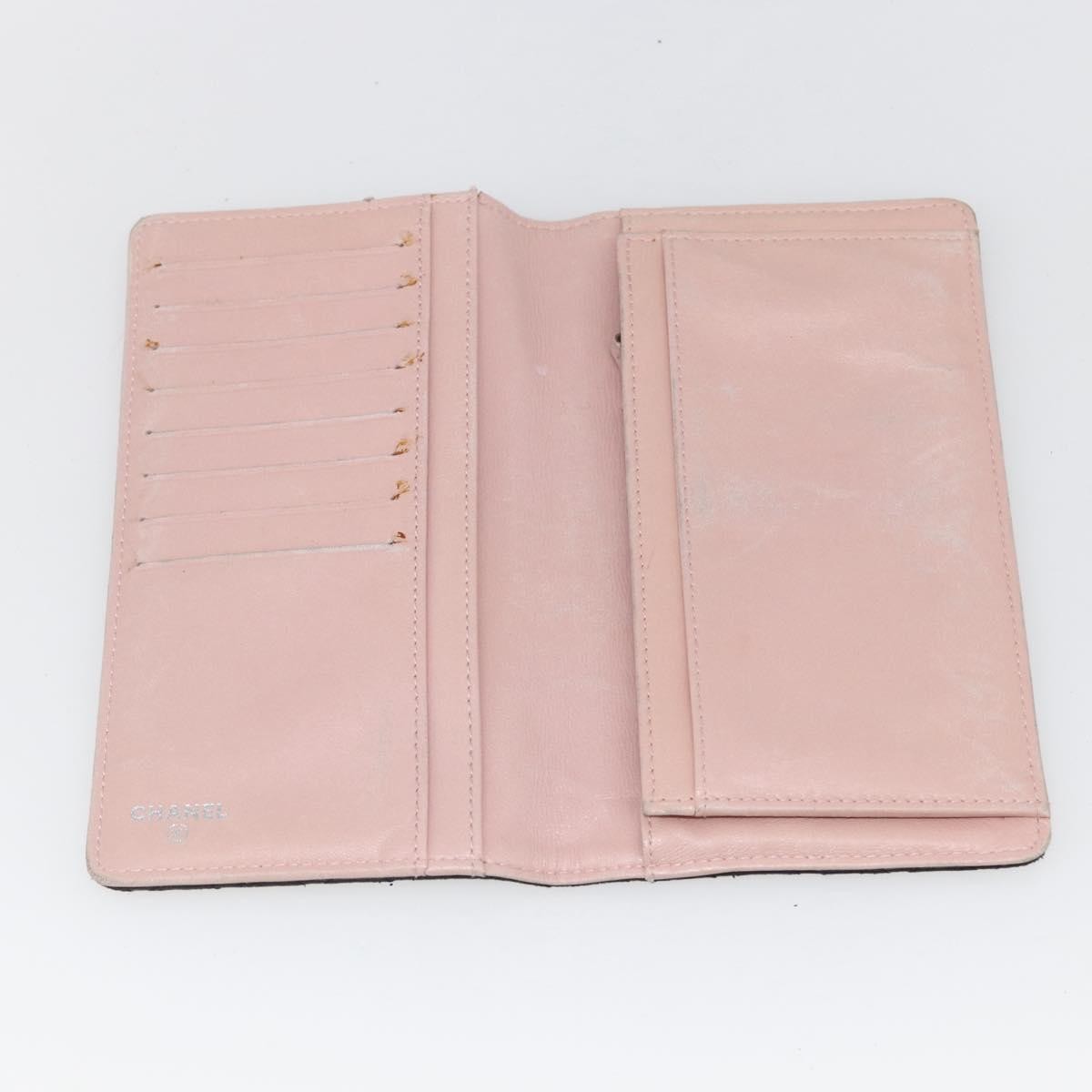 Chanel Vintage CC Bifold Wallet Leather, BLACK, LEATHER, Wallets