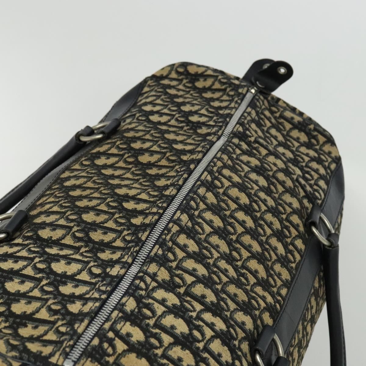 Christian Dior Vintage Trotter Boston Bag Diorissimo Canvas, NAVY, CANVAS, Travel bag