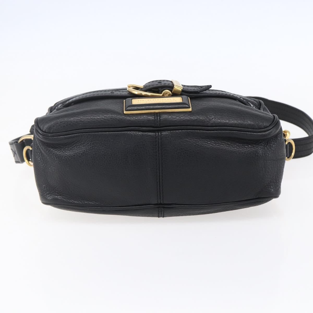 Burberry Vintage Shoulder Bag Leather, BLACK, LEATHER, Shoulder bag