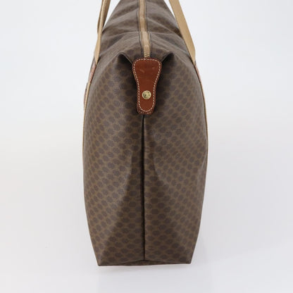 Celine Vintage Macadam Tote bag Canvas, BROWN, PVC, Tote bag