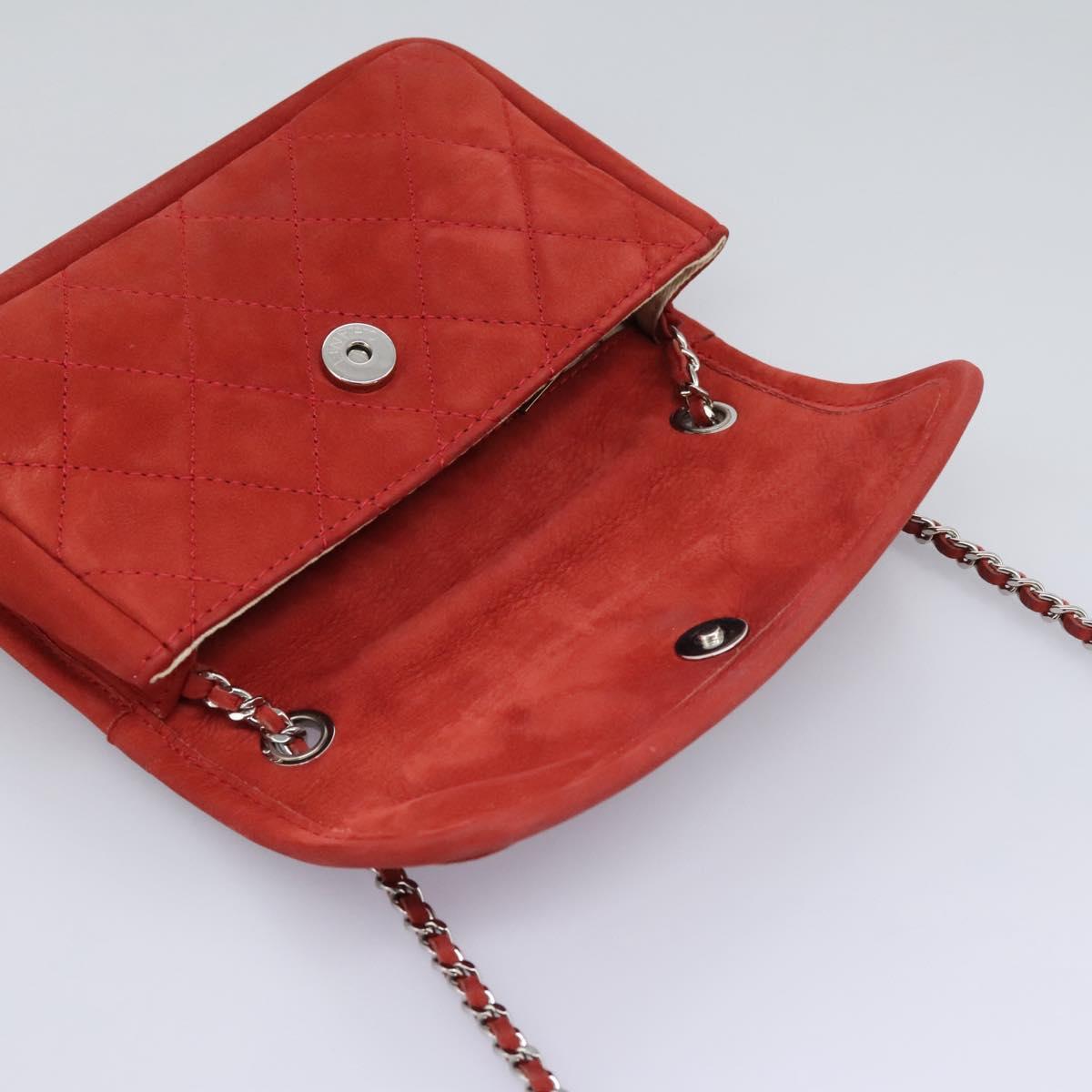 Chanel Natural Beauty Flap Bag Suede, RED, SUEDE, Shoulder bag
