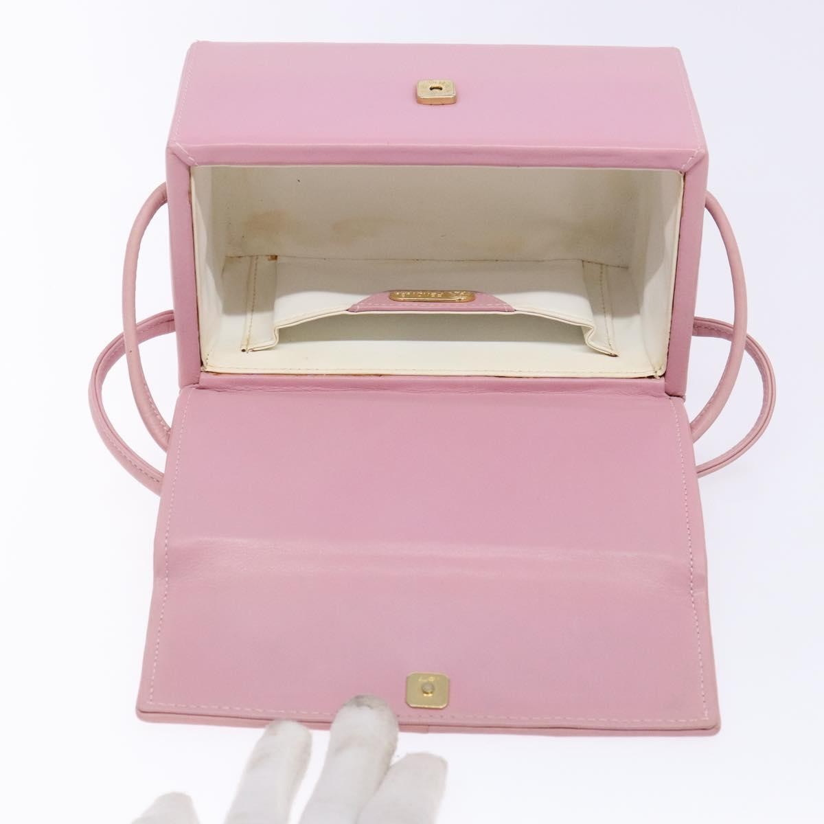 Fendi Classic Box Bag Leather, PINK, LEATHER, Handbag