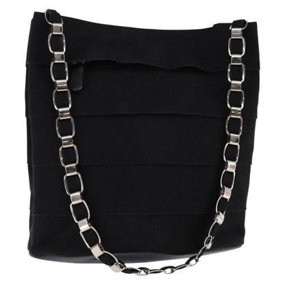 Salvatore Ferragamo Vala Shoulder Bag Canvas, BLACK, CANVAS, Shoulder bag