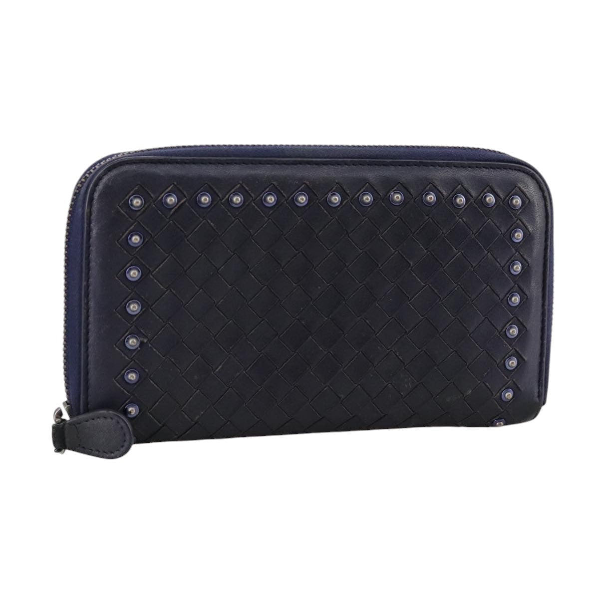 Bottega Veneta Intrecciato Long Zip  Wallet Leather, BLACK, LEATHER, Wallets