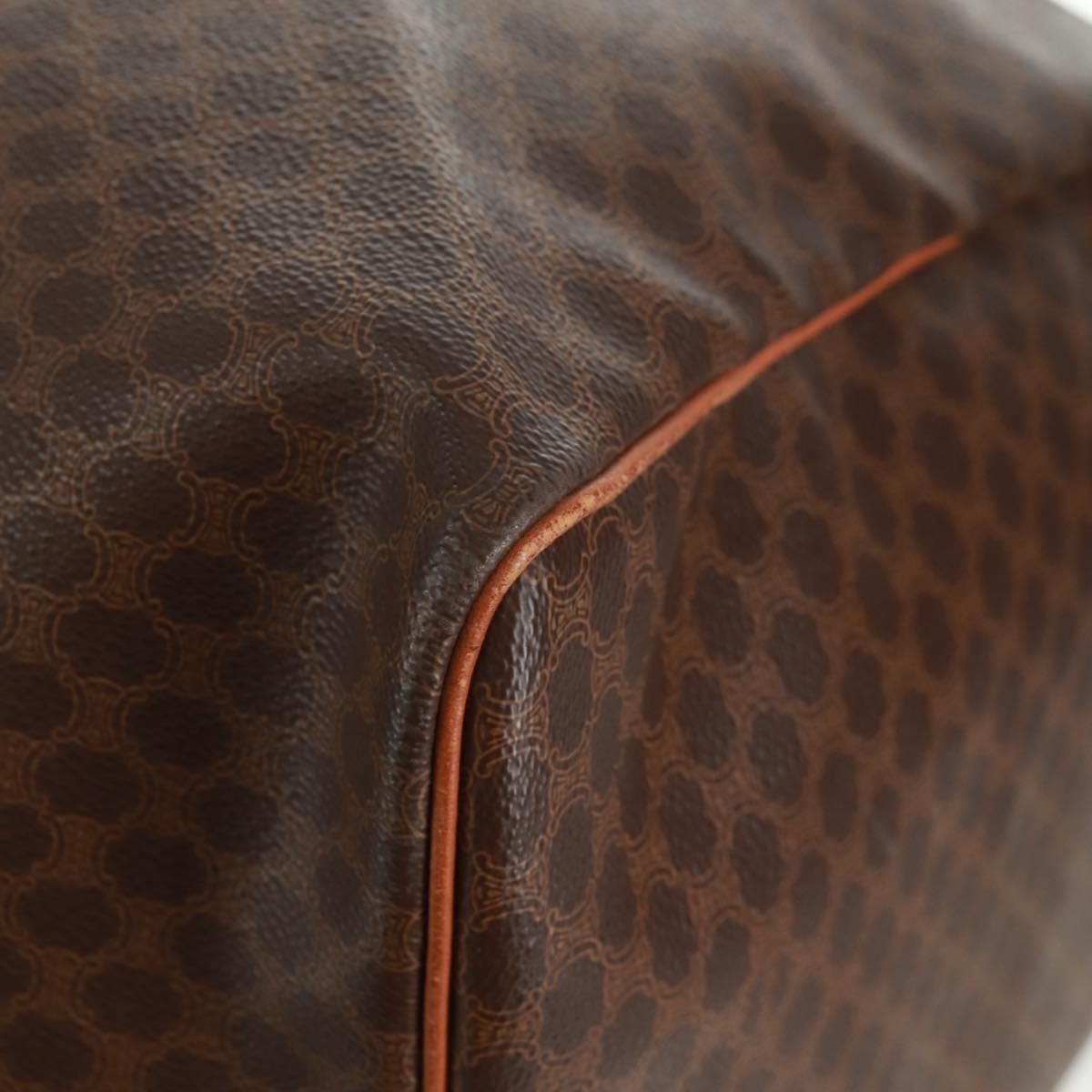 Celine Vintage Macadam Boston bag Canvas and Leather, BROWN, CANVAS, Travel bag