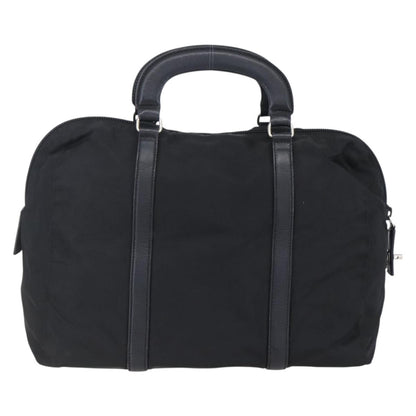 Prada Vintage Zip Handbag Tessuto, BLACK, NYLON, Handbag