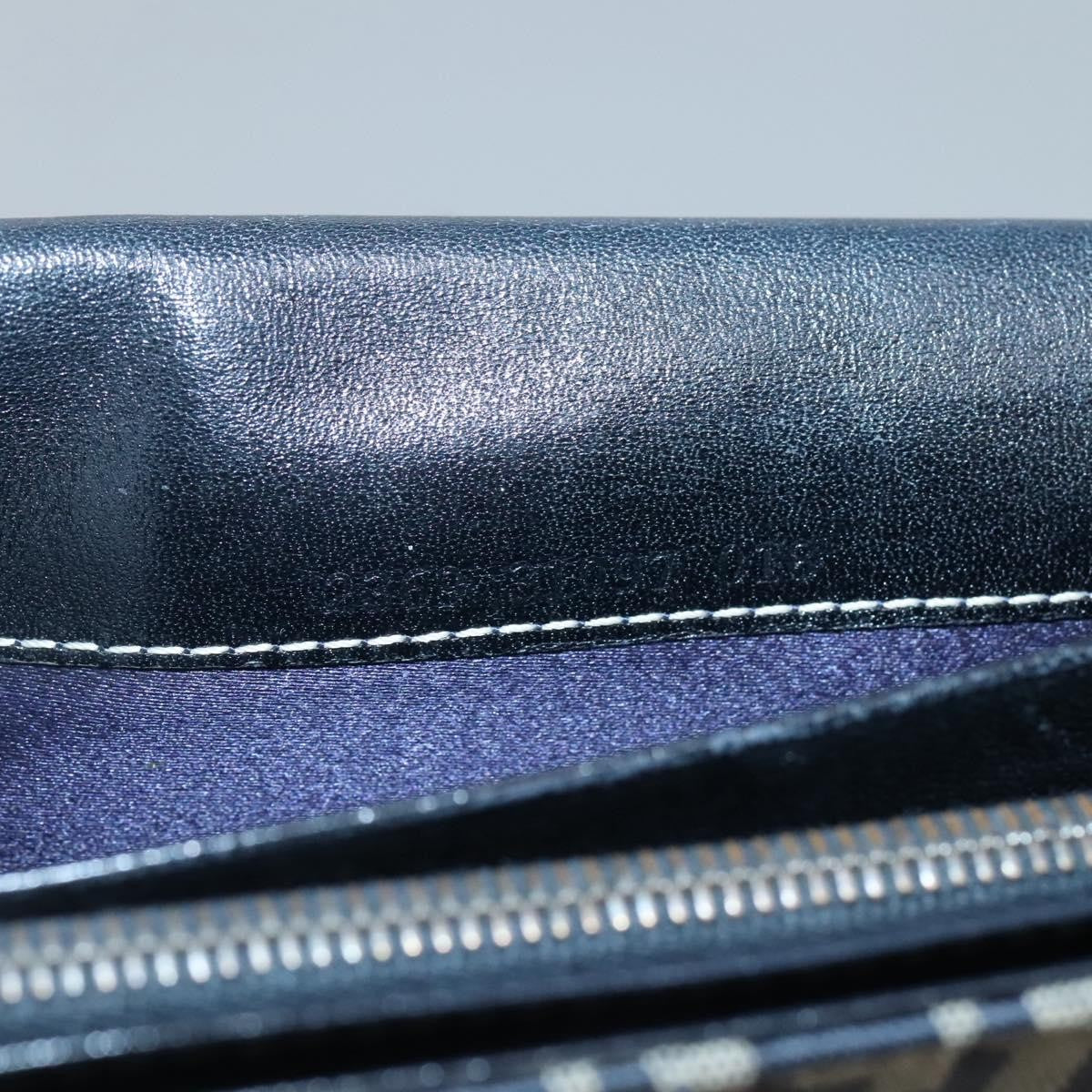 Fendi FF Continental Wallet Canvas, NAVY, CANVAS, Wallets