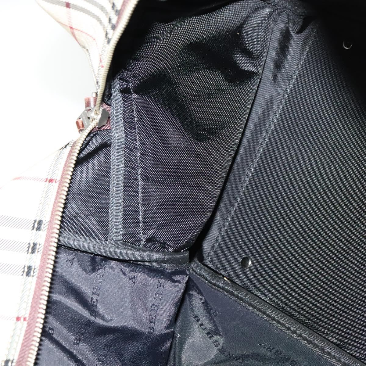 Burberry Vintage Zip Around Duffle Bag House Check Canvas, BEIGE, CANVAS, Travel bag