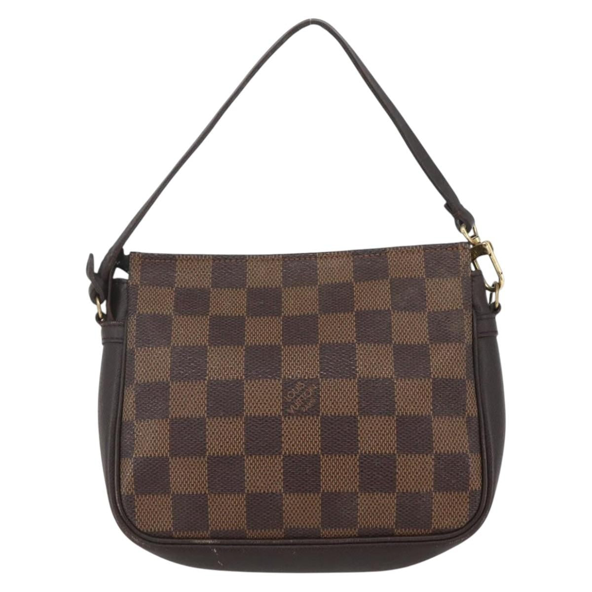 Louis Vuitton Trousse Make Up Bag Damier Canvas, BROWN, CANVAS, Clutche & pouche