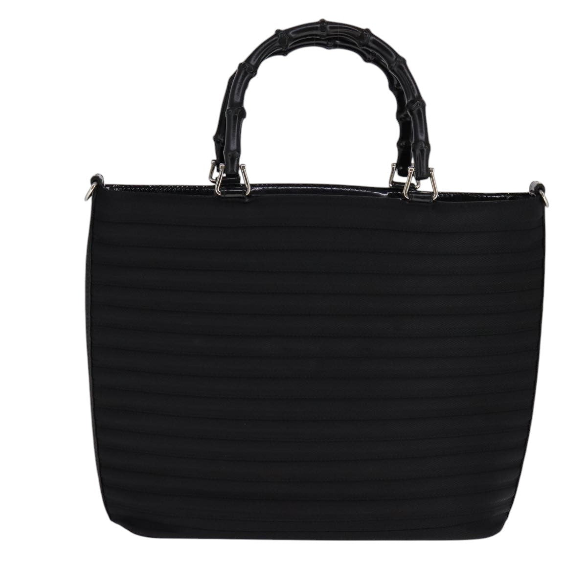 Gucci Convertible Bamboo Zip Tote Nylon, Black, Nylon, Tote Bag
