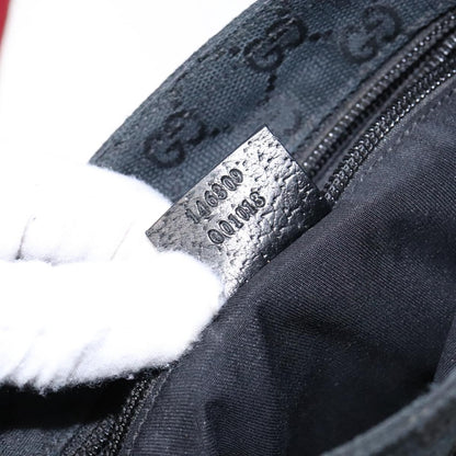 Gucci Web Strap Zip Messenger Bag GG Canvas, BLACK, CANVAS, Shoulder bag