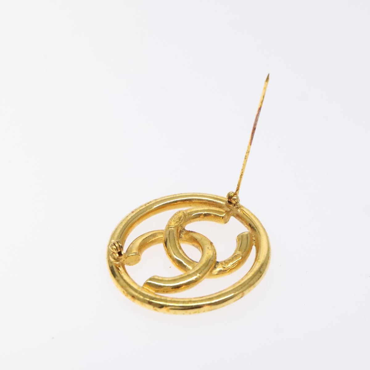 Chanel CC Brooch Metal, GOLD, METAL, Brooch