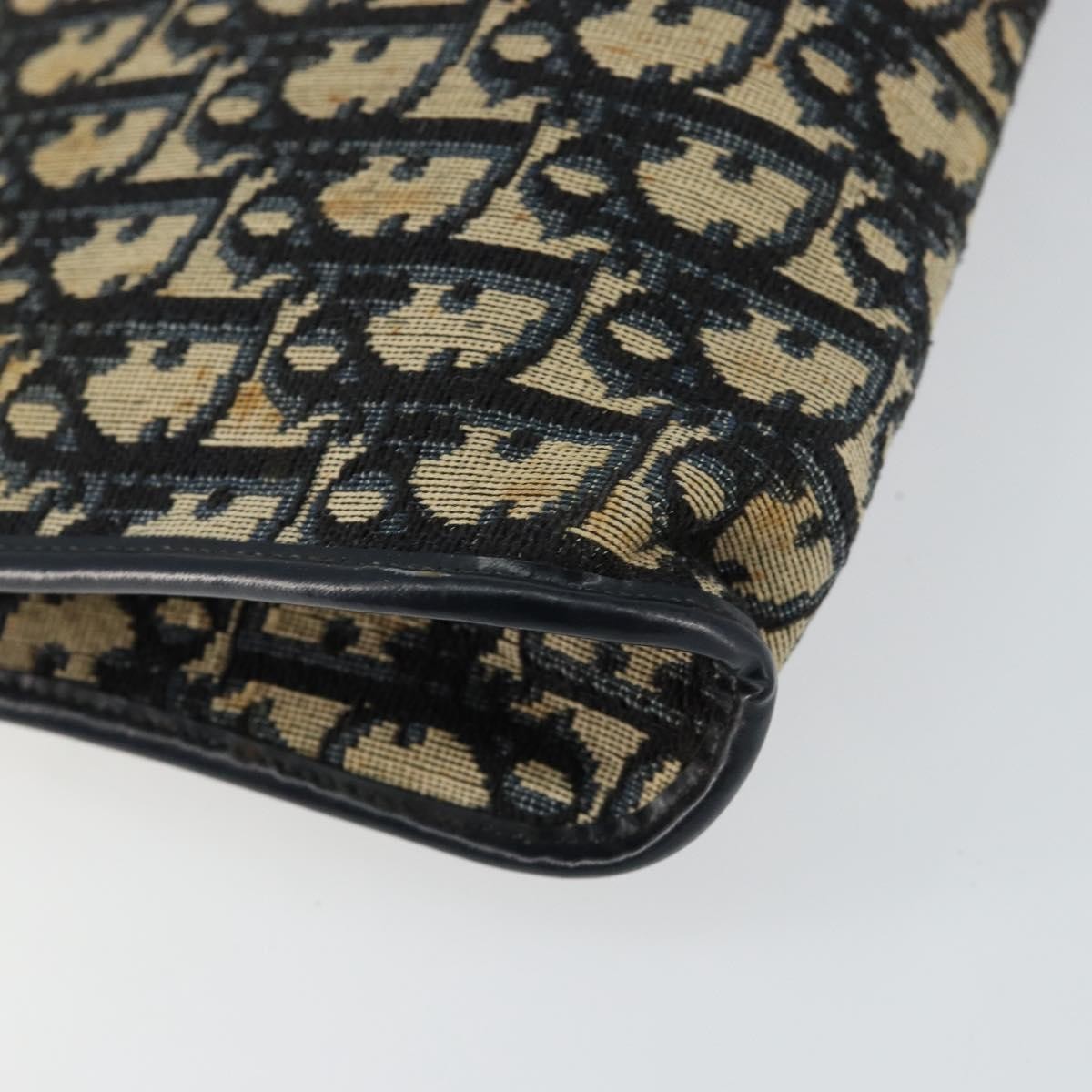 Christian Dior Vintage Trotter Shoulder Bag Canvas, NAVY, CANVAS, Shoulder bag