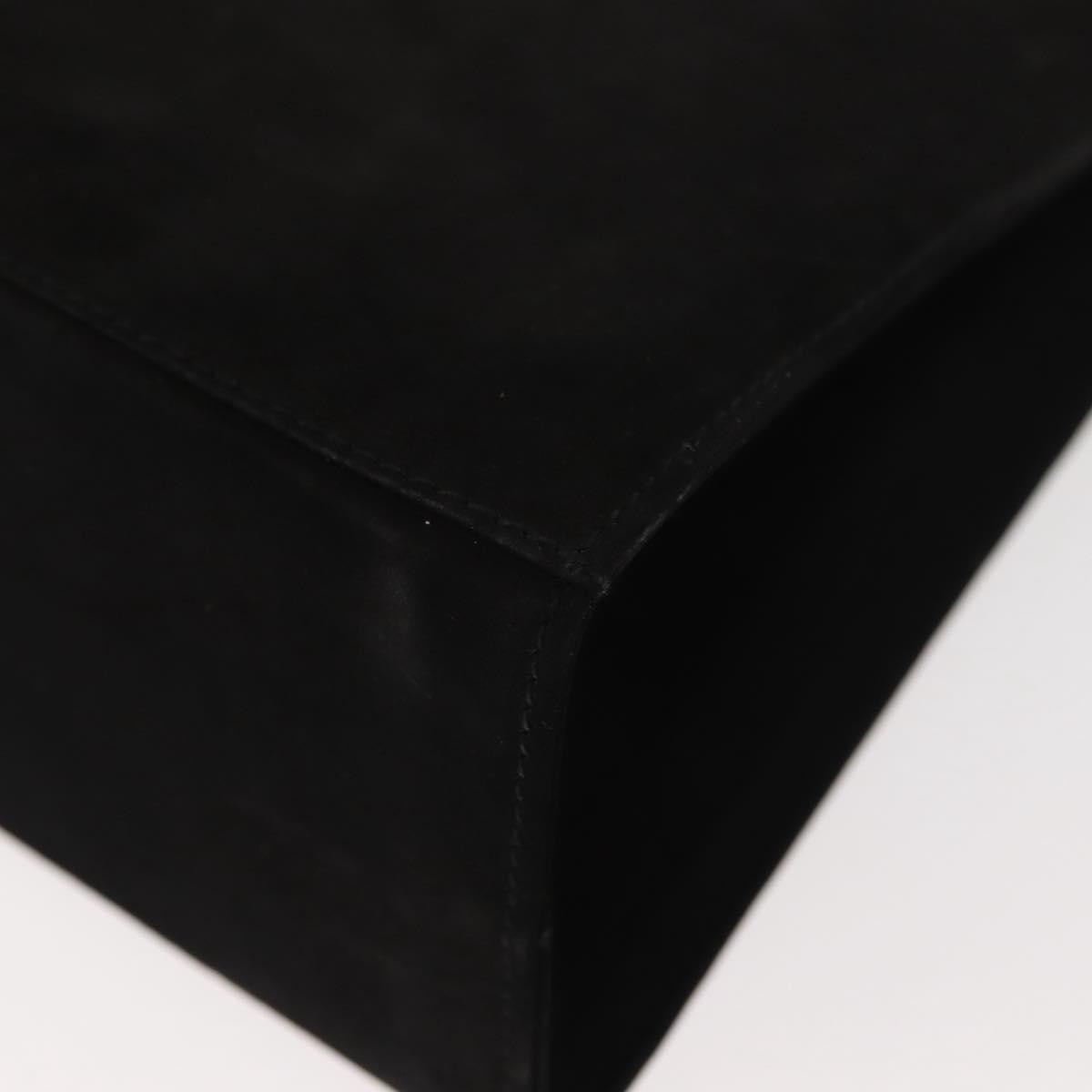 Salvatore Ferragamo Vintage Gancini Chain Shoulder Bag Suede, BLACK, SUEDE, Shoulder bag