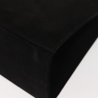 Salvatore Ferragamo Vintage Gancini Chain Shoulder Bag Suede, BLACK, SUEDE, Shoulder bag