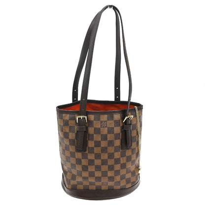 Louis Vuitton Marais Bucket Bag Damier, Brown, Leather, Shoulder Bag