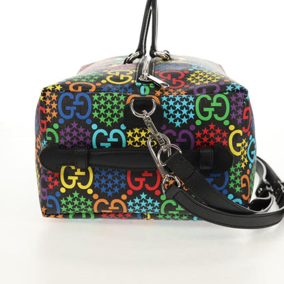 Gucci Convertible Duffle Backpack Psychedelic Print GG Coated Canvas, MULTICOLOUR, PVC, Travel bag