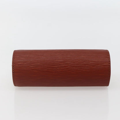 Louis Vuitton Soufflot Pochette Epi Leather, BROWN, LEATHER, Clutche & pouche