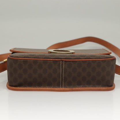 Celine Macadam Shoulder Bag PVC Leather, BROWN, CANVAS, Shoulder bag